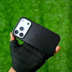 iPhone Metal Button Leather Case.
