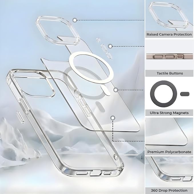 iPhone 17 Series Compatible With MagSafe Anti-Yellow Case.