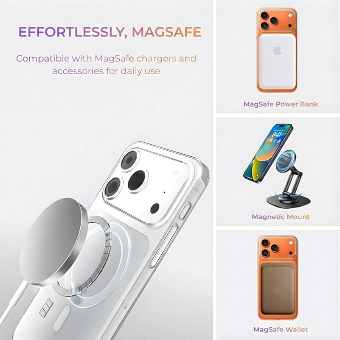iPhone 17 Series Compatible With MagSafe Anti-Yellow Case.