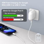 Google Original 45W Type C Fast Charger Adapter.