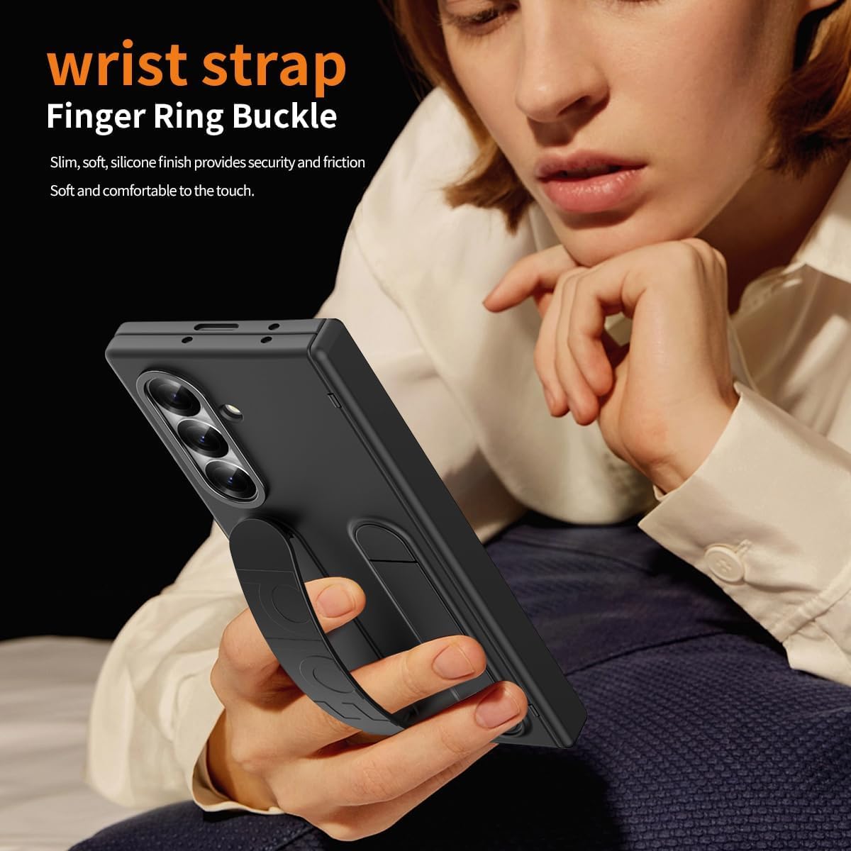 Silicone Hegemony Series with Stand Band & Front Glass Case.