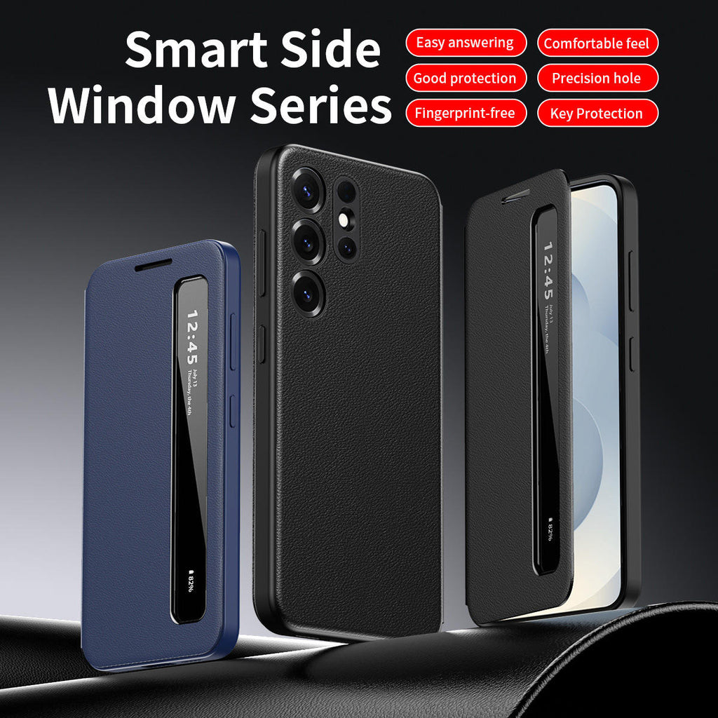 Samsung S Series Smart Sleep Window Anti-drop Protective Leather Case .