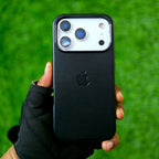 iPhone Metal Button Leather Case.