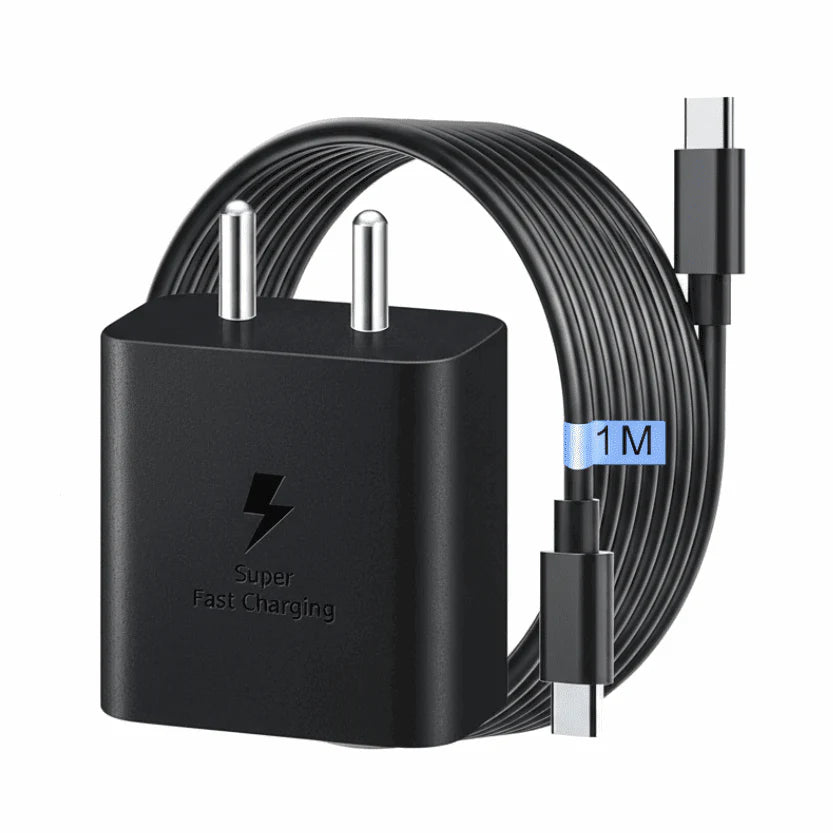 Samsung Origenal 45W Fast Charger With Type C to C Cable.
