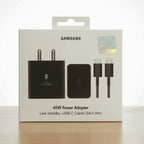 Samsung Origenal 45W Fast Charger With Type C to C Cable.